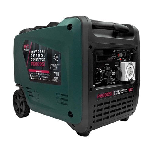 Welling & Crossley WC-P6000Si 6.00kW Ultra-Quiet Inverter Petrol Generator with Pure Sine Wave & Remote