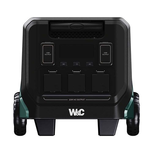 Welling & Crossley WC-BG2000 2.00kW Portable Power Station with 1843Wh LiFePO₄ Battery, UPS & Solar Input