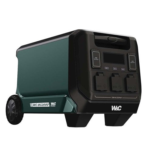 Welling & Crossley WC-BG2000 2.00kW Portable Power Station with 1843Wh LiFePO₄ Battery, UPS & Solar Input