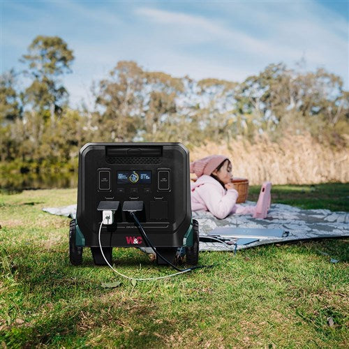 Welling & Crossley WC-BG2000 2.00kW Portable Power Station with 1843Wh LiFePO₄ Battery, UPS & Solar Input