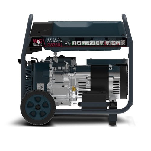 Welling & Crossley WC-P8750RCD 7.00kW Open Frame AVR Petrol Generator with Electric Start & RCD Protection