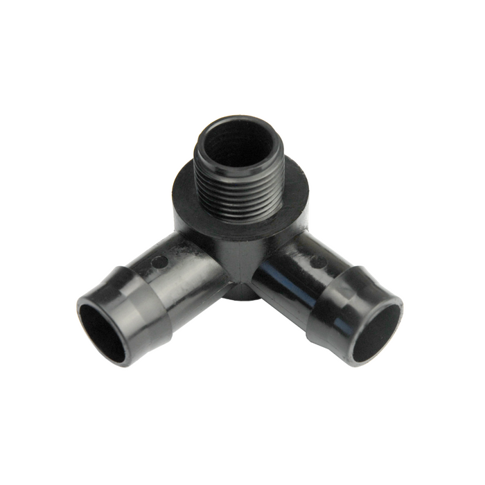 Antelco Barbed 19mm Corner with 15mm Male BSP Thread for Poly Pipe