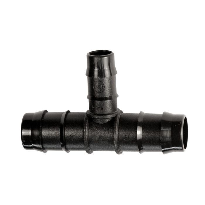 Antelco Barbed 19mm Reducing Tees with 16mm Netafim Branch for Poly Pipe & Dripline