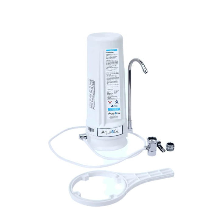 AquaCo CTOP-925C Single Countertop Water Filter with Carbon Cartridge