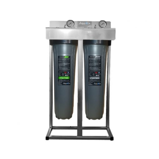 AquaCo Classic 2-Stage 20" x 4.5" Whole House Water Filter System with Sediment/Carbon Cartridges