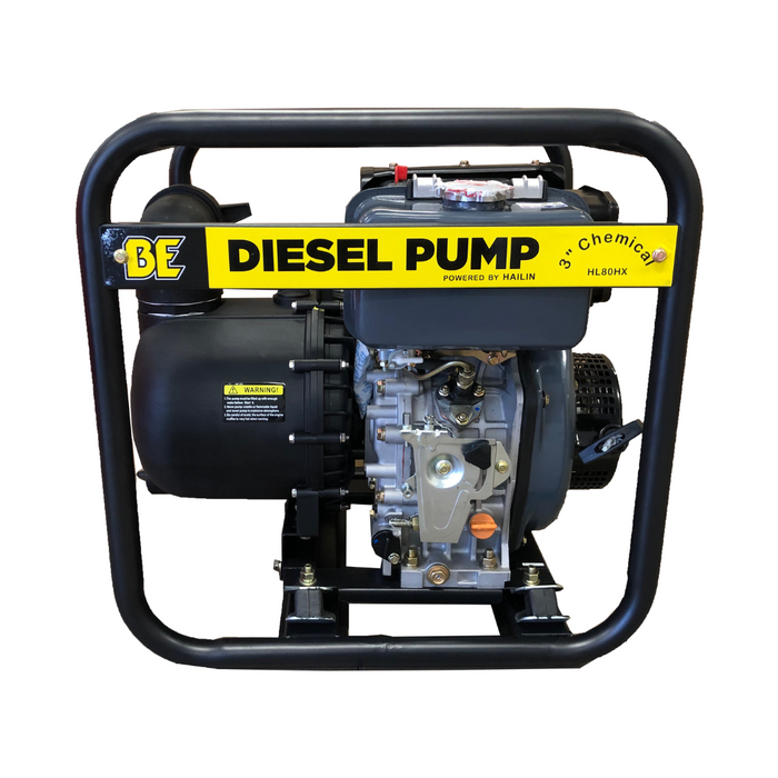 BE ND2070-RE 7HP 2" Single Impeller Chemical Transfer Pump with 3.5L Powerease HL178FA Engine (Max 550LPM/350kPa)