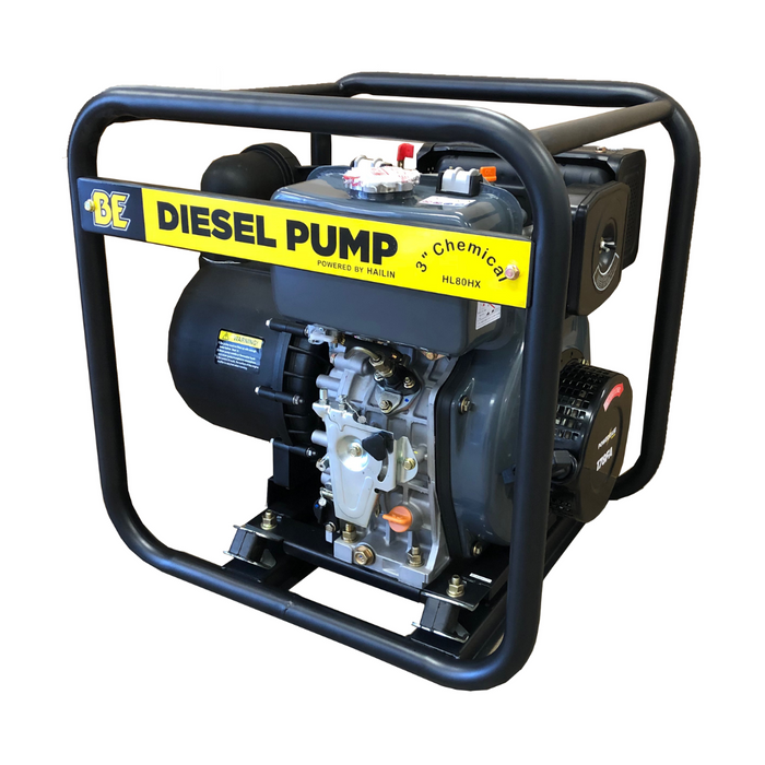 BE ND2070-RE 7HP 2" Single Impeller Chemical Transfer Pump with 3.5L Powerease HL178FA Engine (Max 550LPM/350kPa)
