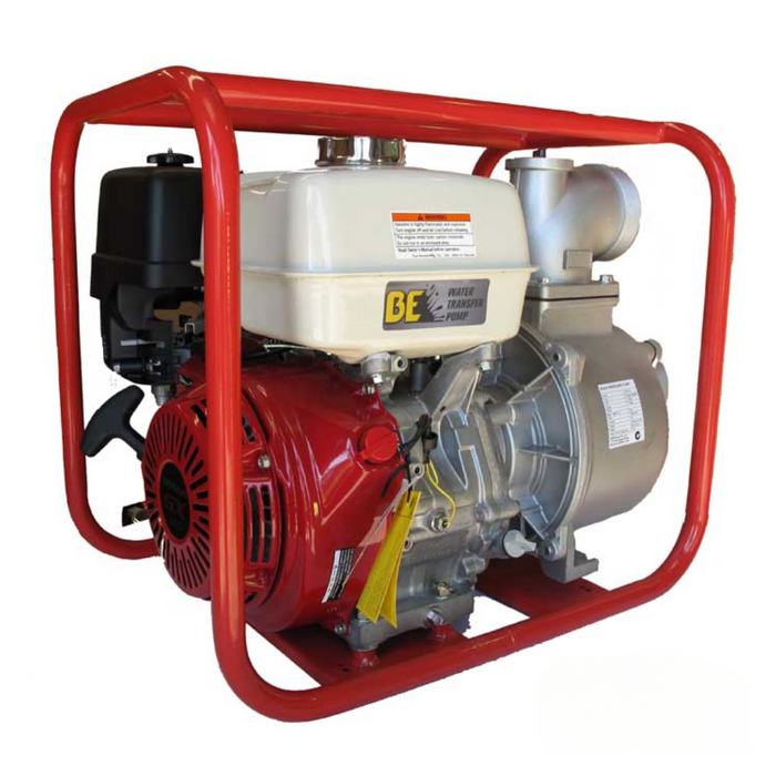 BE WP4013-H 13HP 4" Single Cast Iron Impeller Water Transfer Pump with 6.1L Honda GX390 Engine (Max 1400LPM/270kPa)