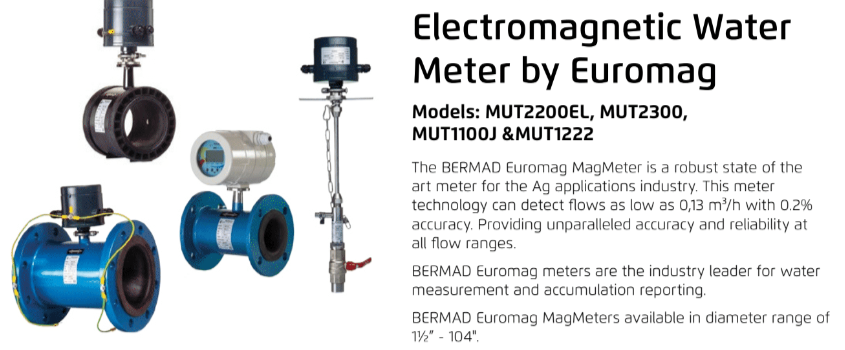 Bermad MUT2200 Electromagnetic Flow Meters with 12-24Vdc Powered MC406A Converter - NMI-M10 Pattern Approved (40-600mm Flanged)