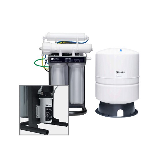 Puretec RO270P Compact Reverse Osmosis Undersink Water Filter System with Built-In Booster Pump