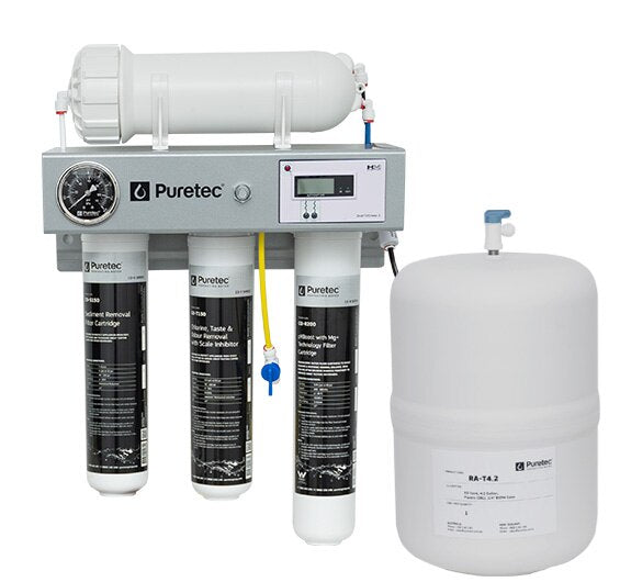 Puretec CO-RO4 High Flow Reverse Osmosis Undersink Water Filter System with Bypass