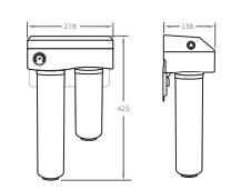 Puretec CO-ST100-K Triple Action 10" Twin Undersink Water Filter System