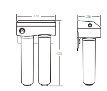 Puretec CO-ST150-K Triple Action 15" Twin Undersink Water Filter System