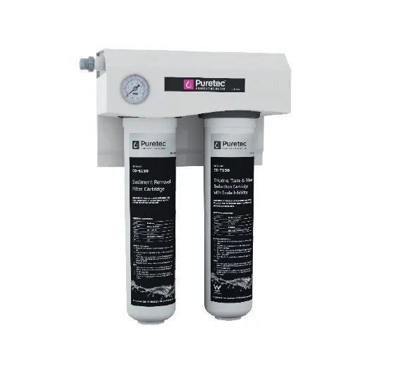 Puretec CO-ST150-K Triple Action 15" Twin Undersink Water Filter System