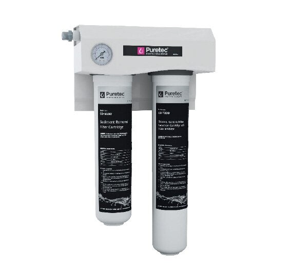 Puretec CO-ST200-K Triple Action 17" Twin Undersink Water Filter System