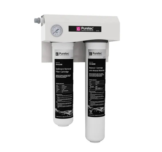 Puretec CO-UB200-K-LF Ultra Z Balance Plus Dual Undersink Water Filter System for Espresso Equiptment (11,819L Capacity @6.5LPM)