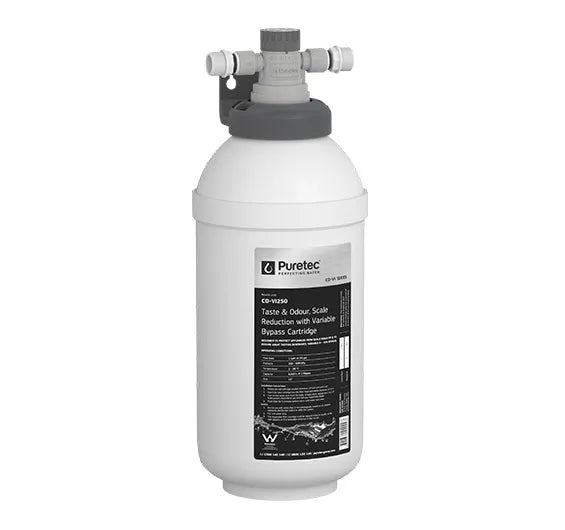 Puretec CO-VI250-K Softening Single Undersink Water Filter System with Adjustable Bypass for Food Service