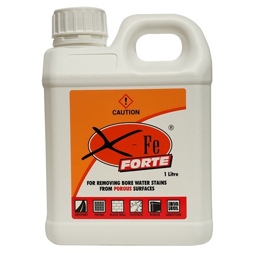 ClearBore X-FE FORTE Iron Stain Cleaning Solution for Porous Surfaces (Concrete, Timber, Bricks & Paving)