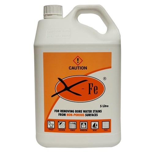 ClearBore X-FE Iron Stain Cleaning Solution for Non-Porous Surfaces (Bathrooms, Fibreglass, Colorbond & Glass)