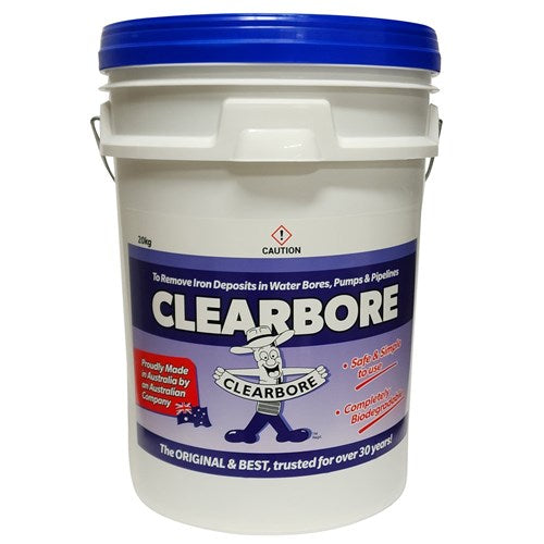 Clearbore Biodegradable Borehole Iron Removal Bore Cleaner (5-20KG)