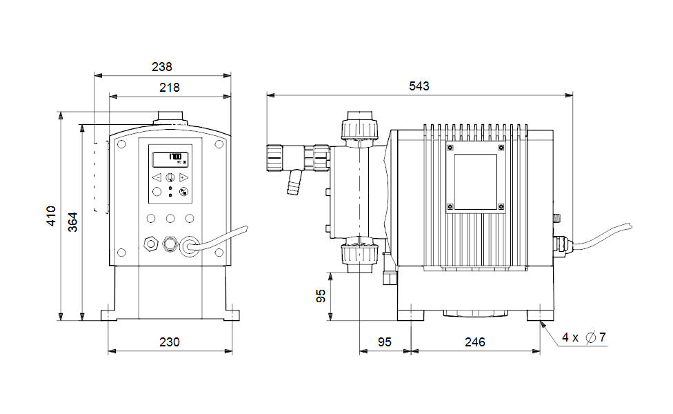 Grundfos DDA (XL)-AR Series Smart Digital Diaphragm Dosing Pump with Pulse & Analogue Control
