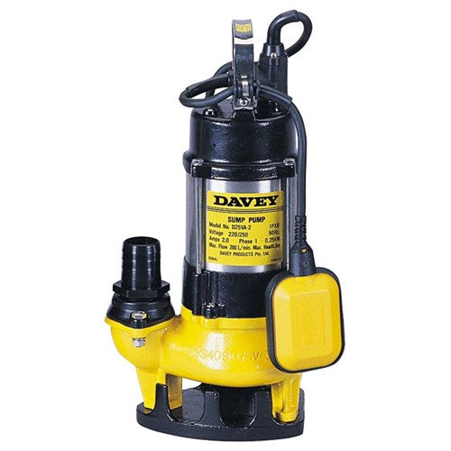 Davey Multi-Purpose Grey Water Semi Vortex Open Impeller Submersible Pumps (Max 240LPM/75kPa)