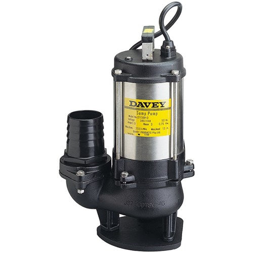 Davey High Flow Vortex Submersible Drainage Pumps (Max 500LPM/90kPa)