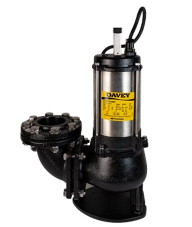 Davey DT Series 415v Large Submersible High Flow Vortex Pumps (Max 1200LPM/130kPa)