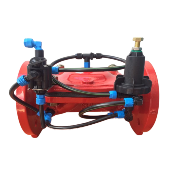 Dorot S100 PR Series Cast Iron Basic Hydraulic Pressure Reducing Valves with Galit Polymetric Relay Valve