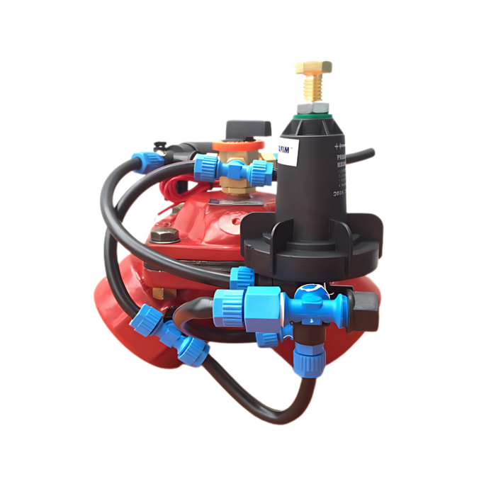 Dorot S100 PR/EL Series Cast Iron Basic Pressure Reducing/Electric 24AC Solenoid Angle Valves with 3-Way Selector