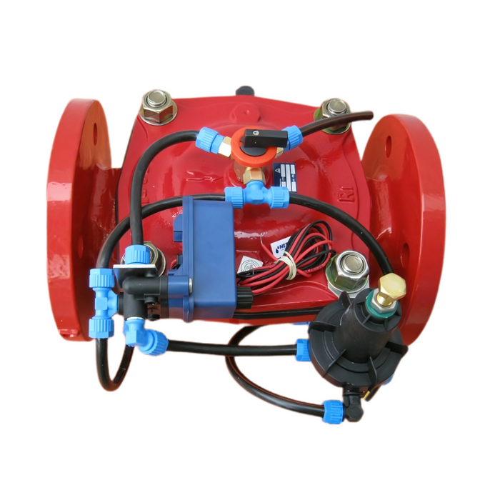 Dorot S100 PR/AQ Series Cast Iron Hydraulic Pressure Reducing/Electric Solenoid Valves with Aquative DC