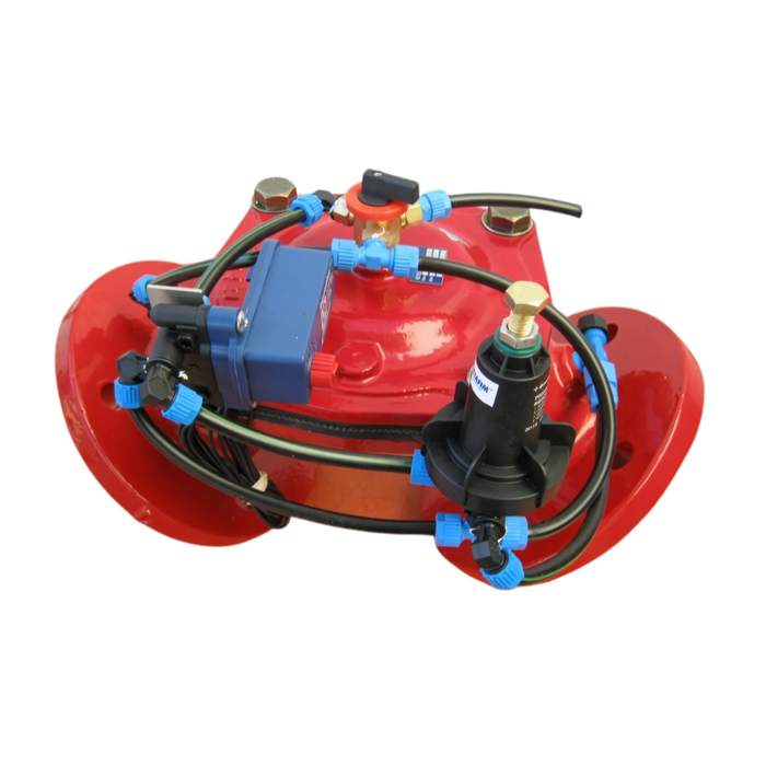 Dorot S100 PR/AQ Series Cast Iron Hydraulic Pressure Reducing/Electric Solenoid Angle Valves with Aquative DC