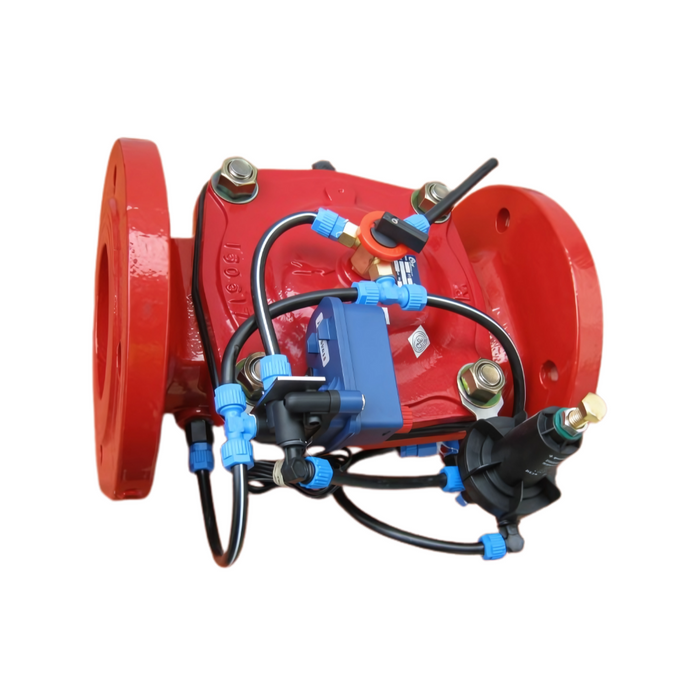 Dorot S100 PR/AQ Series Cast Iron Hydraulic Pressure Reducing/Electric Solenoid Valves with Aquative AC