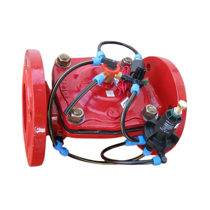 Dorot S100 PR/EL Series Cast Iron Basic Pressure Reducing/Electric 24AC Solenoid Valves with 3-Way Selector