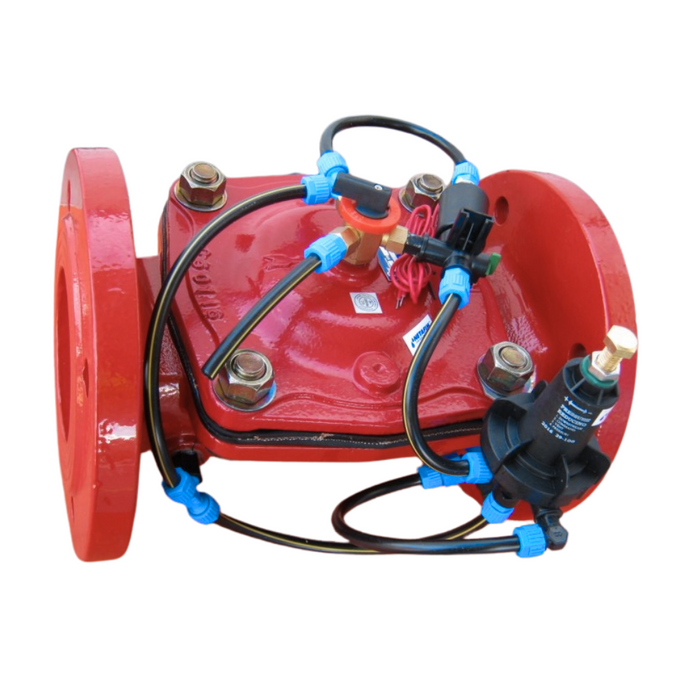 Dorot S100 PR/ES Series Cast Iron Basic Pressure Sustaining/Electric 24AC Solenoid Valves with 3-Way Selector
