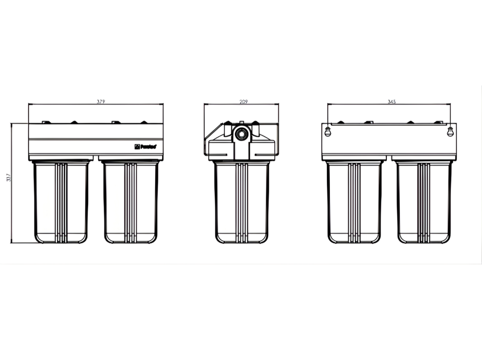 Puretec EM2 Series Dual Whole House Water Filtration Systems