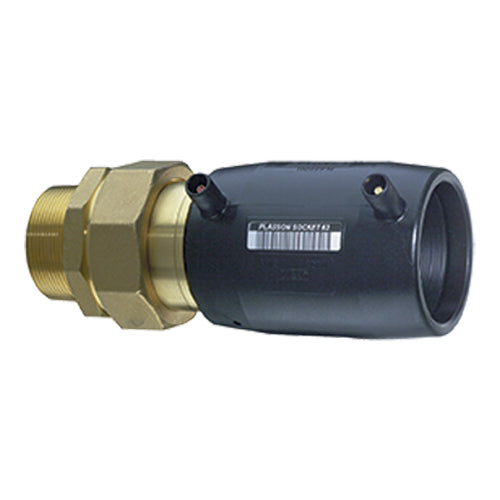 Plasson Electrofusion Male BSP Transition Union Coupler Brass PN16 (Sizes 32mm-63mm)