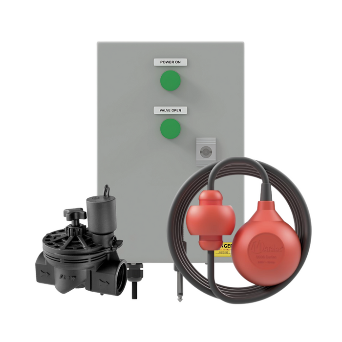 Matelec FPC-12702 Deluxe Dual-Float Tank Fill Valve Shut-Off Controller with 25mm Valve & Float Switches with IP54 Enclosure