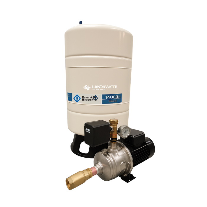 Franklin Electric 5AMH Series Horizontal Multistage Pressure Pump with Pressure Switch & Tank (Max 80LPM/540kPa)