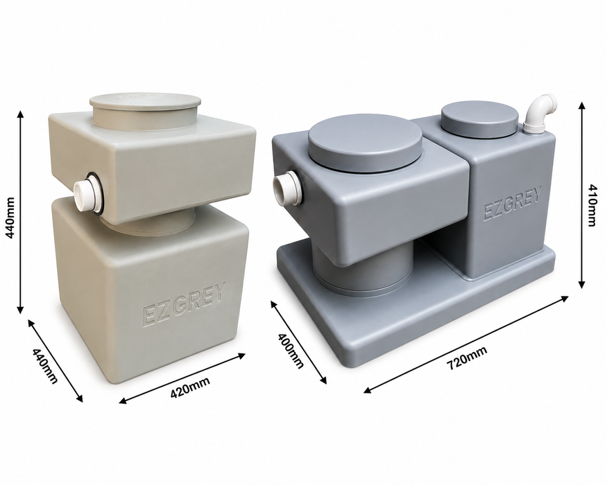 Domestic Grease Trap with 50mm Inlet & Outlet