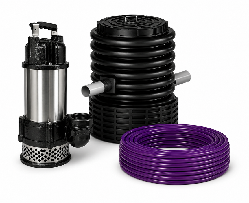 EZGREY GFPRO-A 100L Below Ground Grey Water Reuse System for Blocks More than 400sqm (100mm Inlet)