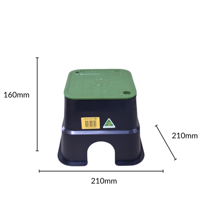 HR 606-6SQVB Residential Econo Square Valve Box (150mm top x 155mm deep)