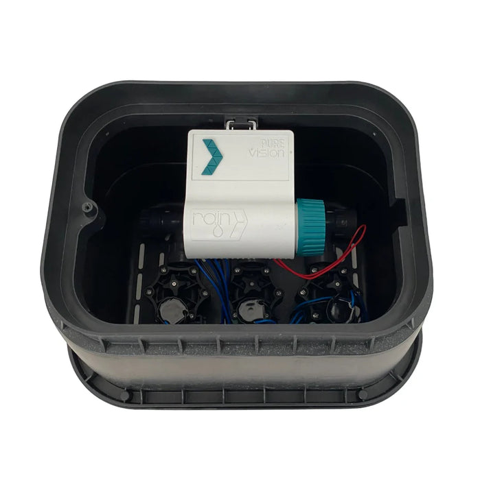 Rain Smart 3 Zone Packaged Valve Box Kit with Purevision Battery-Operated Bluetooth Controller