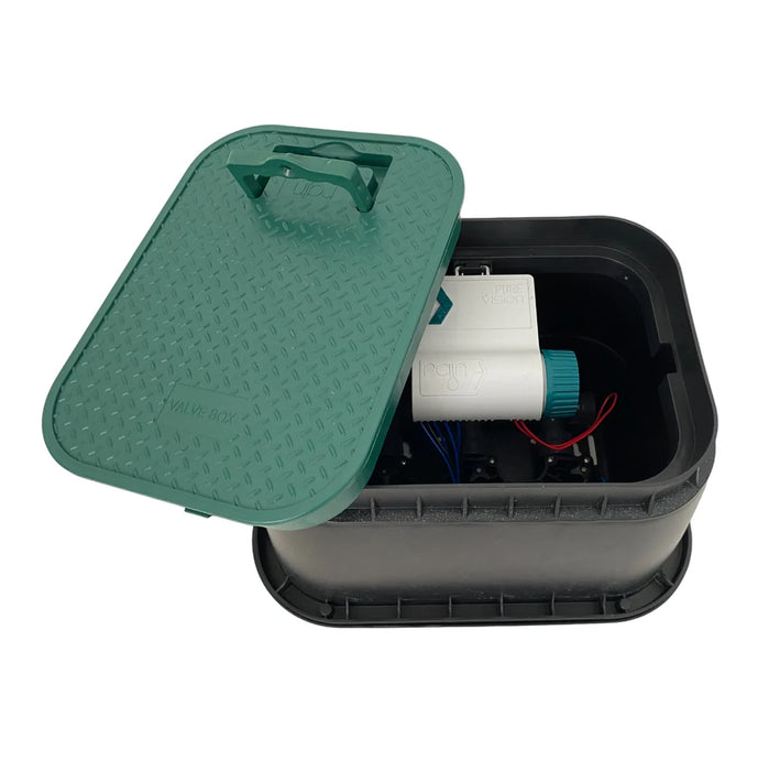 Rain Smart 3 Zone Packaged Valve Box Kit with Purevision Battery-Operated Bluetooth Controller