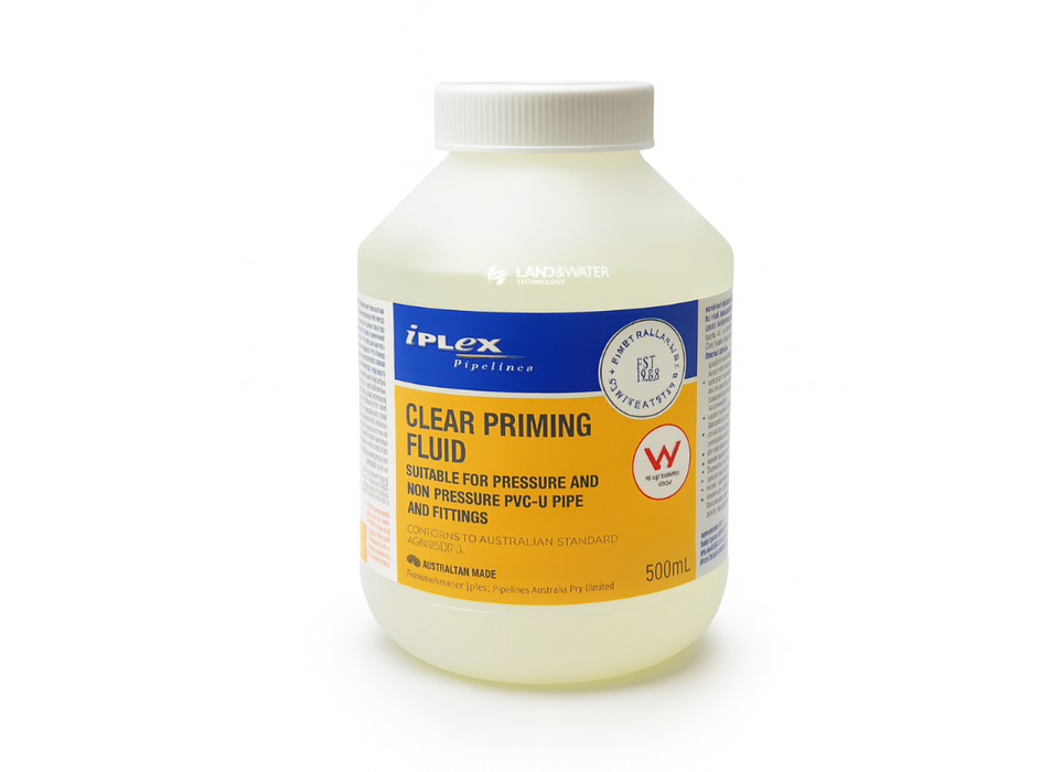 Iplex PVC Clear Priming Fluid (Clear Primer) 500ml with Brush - Perth Metro Only