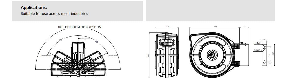 Macnaught Retracta C1 Compact 10mm Air/Water Auto-Wind Hose Reel (15m)