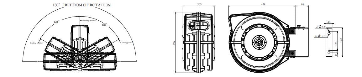 Macnaught Retracta C1 Compact 12mm Garden Auto-Wind Hose Reel with 7-Pattern Trigger Nozzle (12m)
