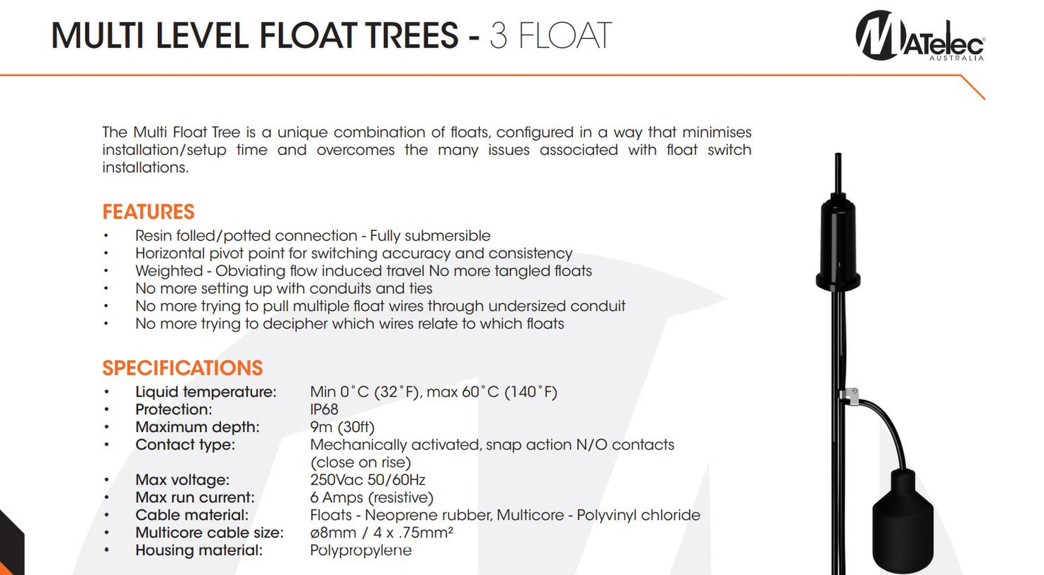 Float Tree Assembly Matelec Multi-Level 3-Float Tree with Tangle-Resistant Weight | Shop Online