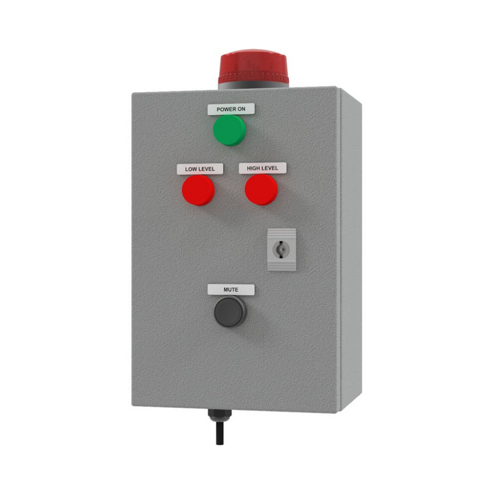 Matelec FPC-12664 Deluxe High & Low Set-Point Alarm with Audible Buzzer & Strobe with IP54 Enclosure
