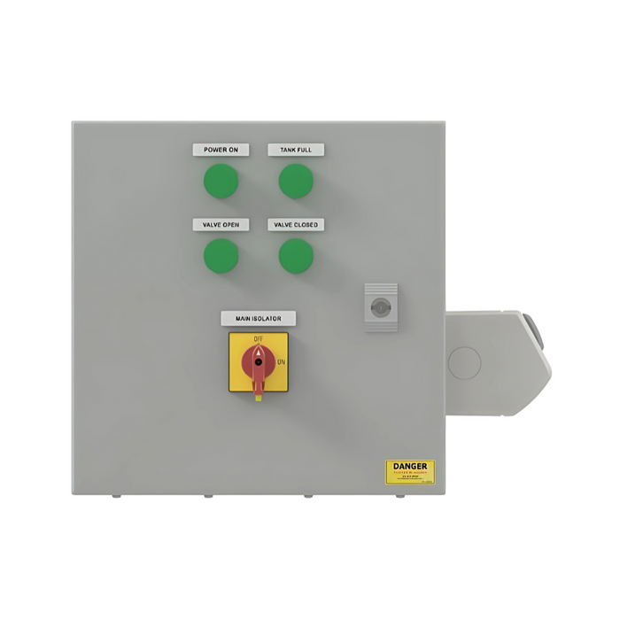 Matelec FPC-11004 First Flush Diversion Valve Shut-Off Controller for Rainwater Management with IP56 Enclosure